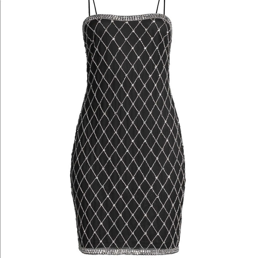 Aidan by Aidan Mattox Beaded Mini Dress